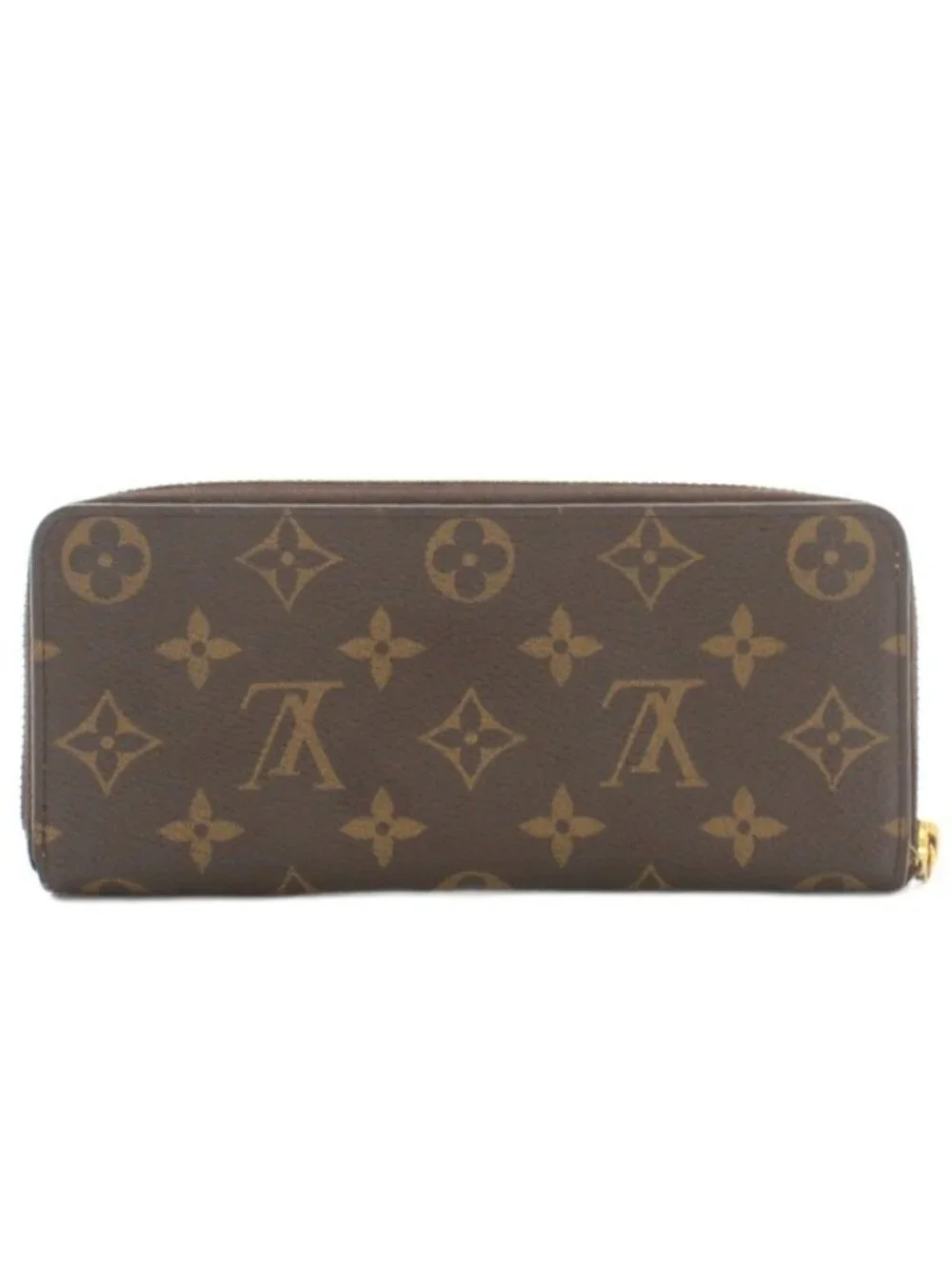 Louis Vuitton Portefeuille Clemence Wallet Monogram Coin Purse Zip Around Brown